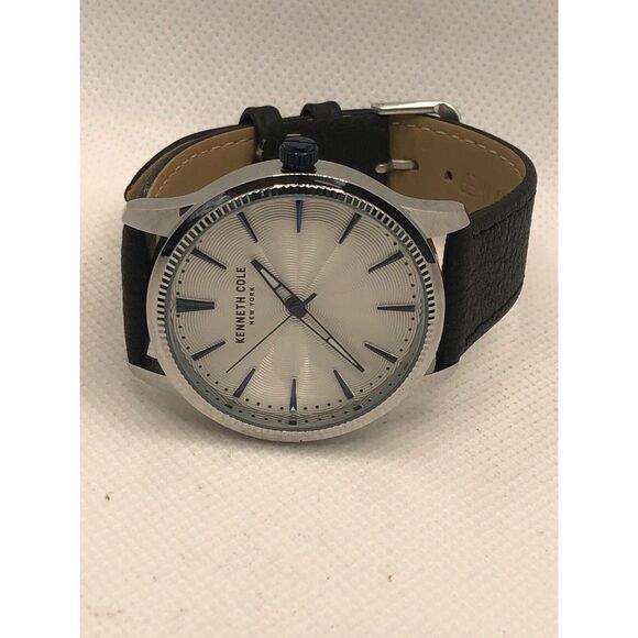 Kenneth Cole KC50877001 Unisex Leather Analog Silver Dial Quartz Watch OL134 - Picture 5 of 9